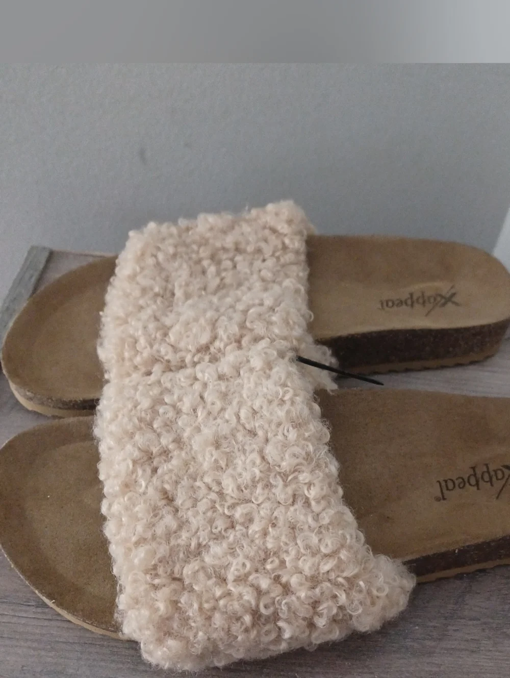Xappeal Teddy Slides Sandals Slip On Wmns Sz 6 - Picture 4 of 5